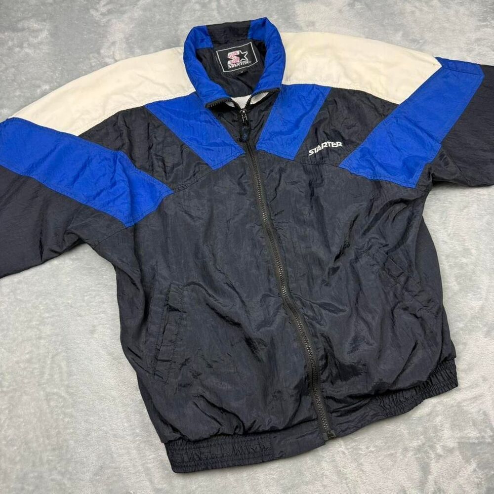 Starter Men's Blue and Navy Jacket